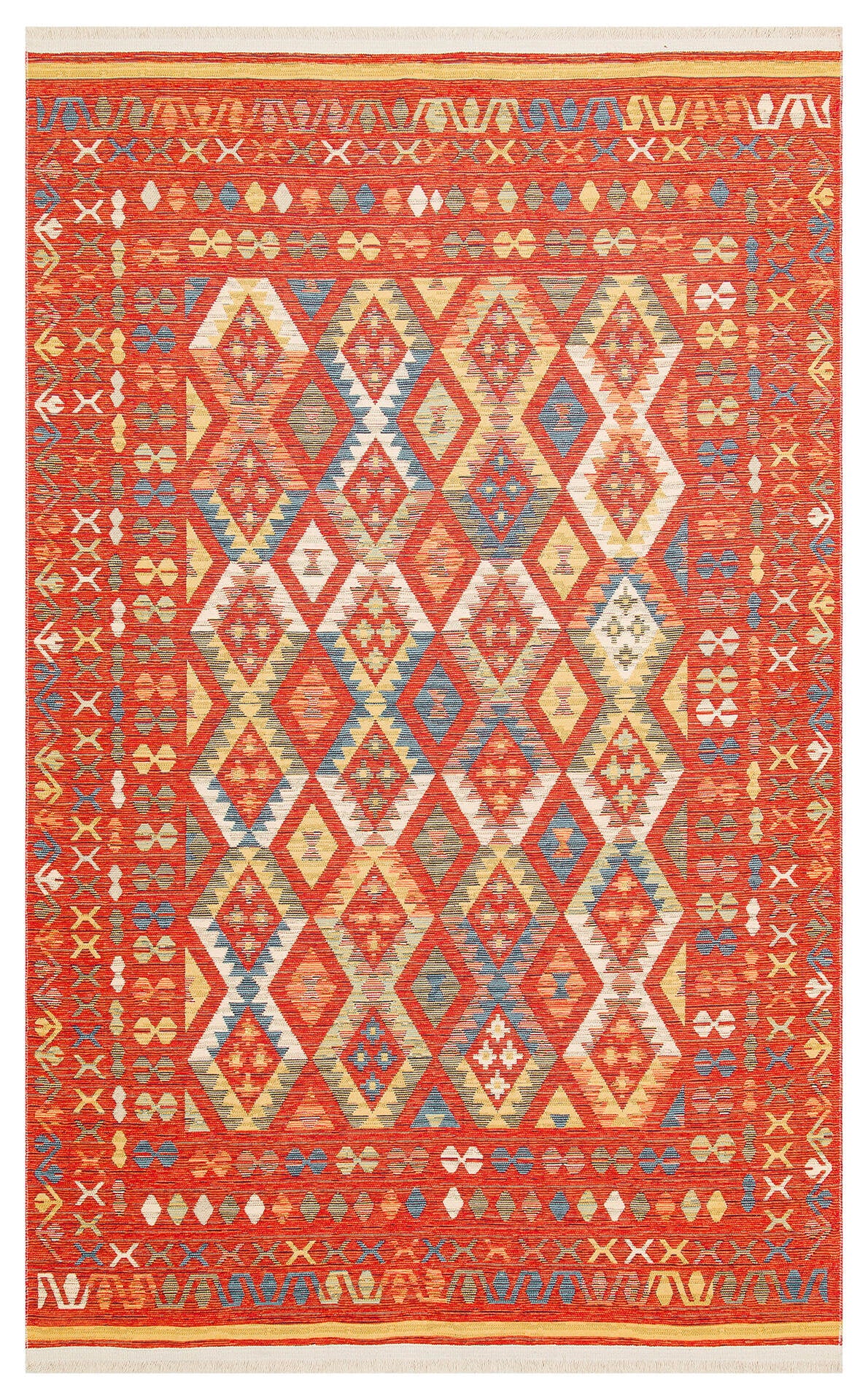 Nomad NMD 08 Çok Renkli - Çift Taraflı Yıkanabilir Kilim | Otantik Kilim